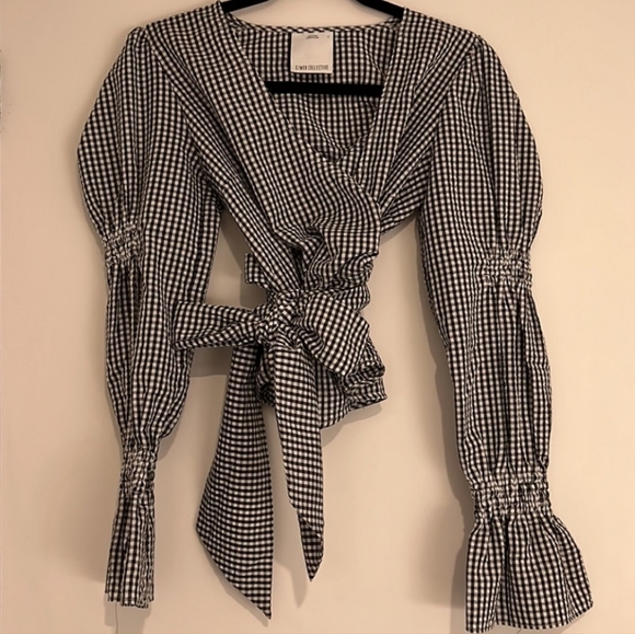 C/MEO Collective Gingham Wrap Top - Picture 7 of 10
